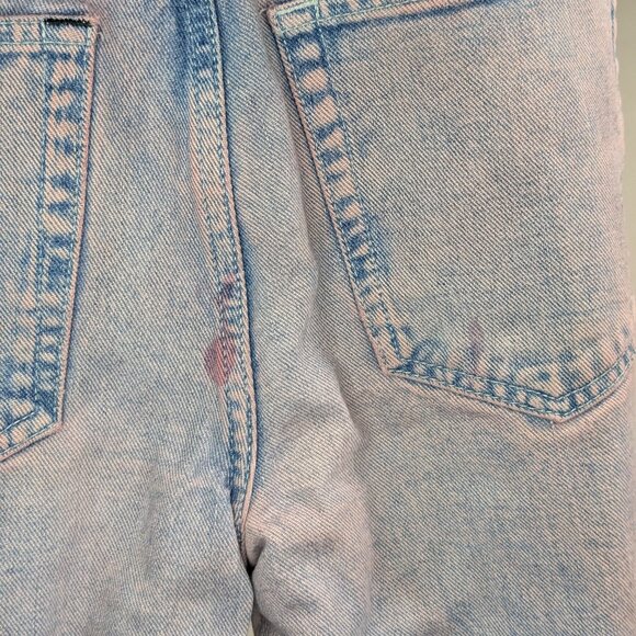 Urban Outfitters BDG Distressed Overdyed High-Rise Baggy Jeans Pink Size 25 - Picture 4 of 6
